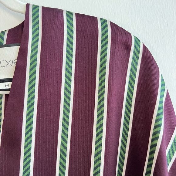 ALEXIS Tena Striped Plunging Empire Shift Dress Size Small Long Sleeve Striped - Picture 5 of 16